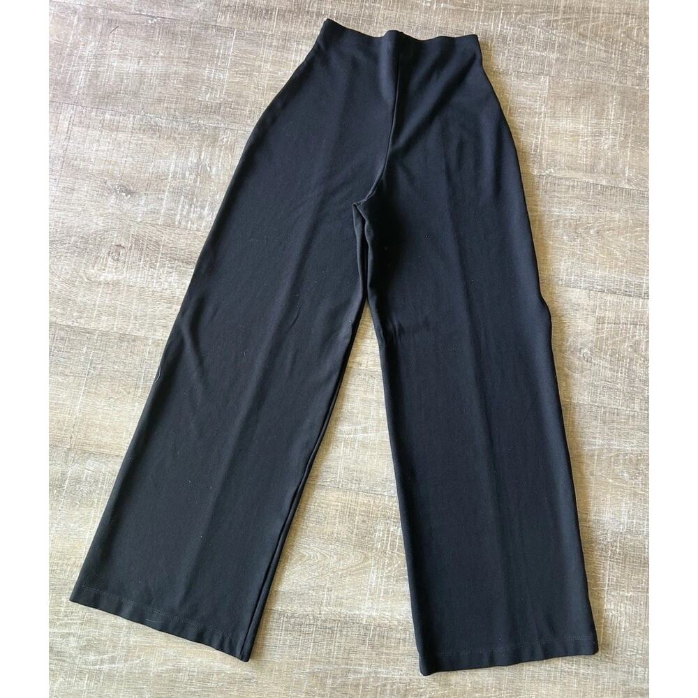 Ripley Rader Black Ponte Knit Wide Leg Pants High Rise Womens Size 3 Medium